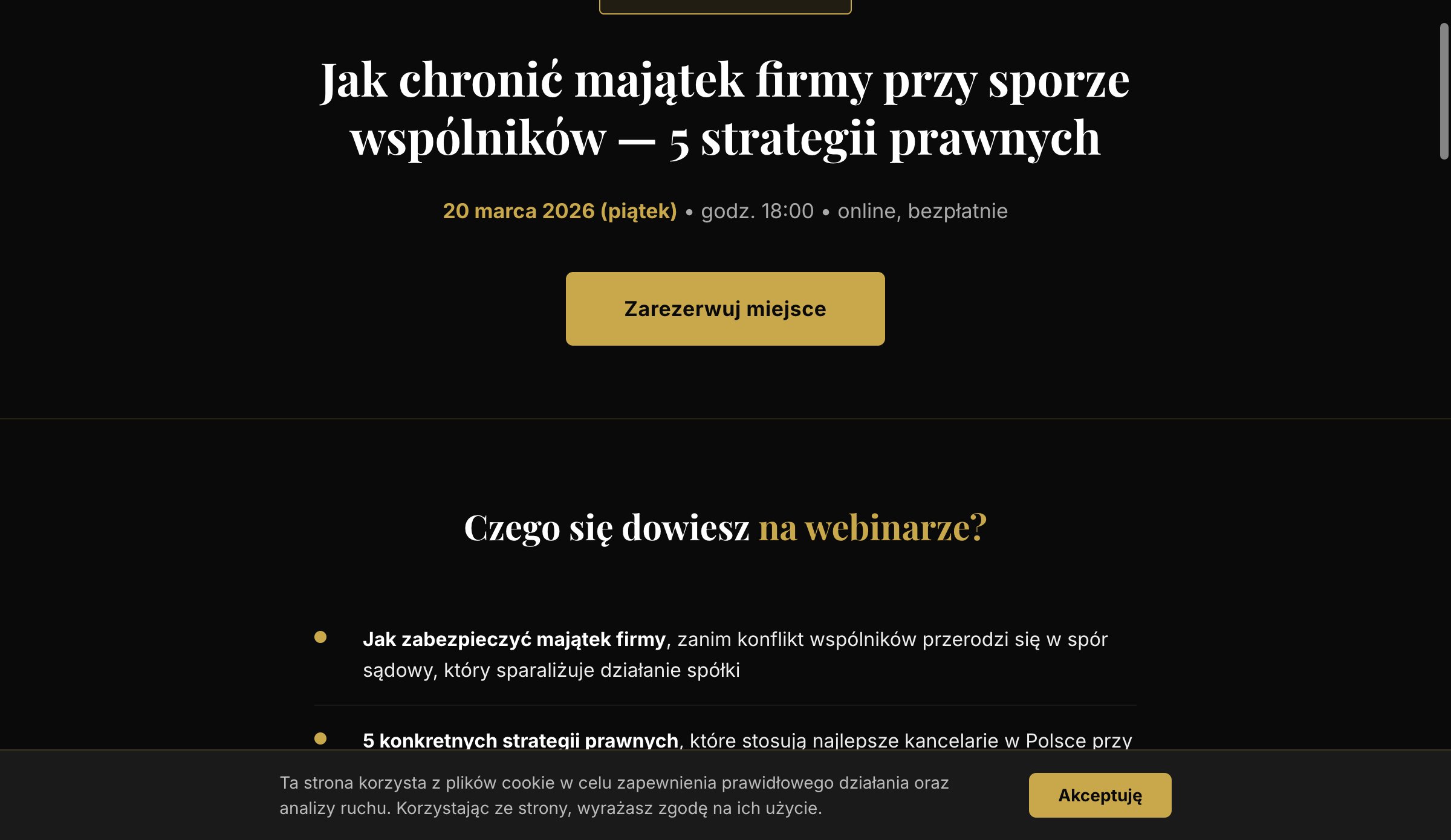 Demo landing page pod webinar