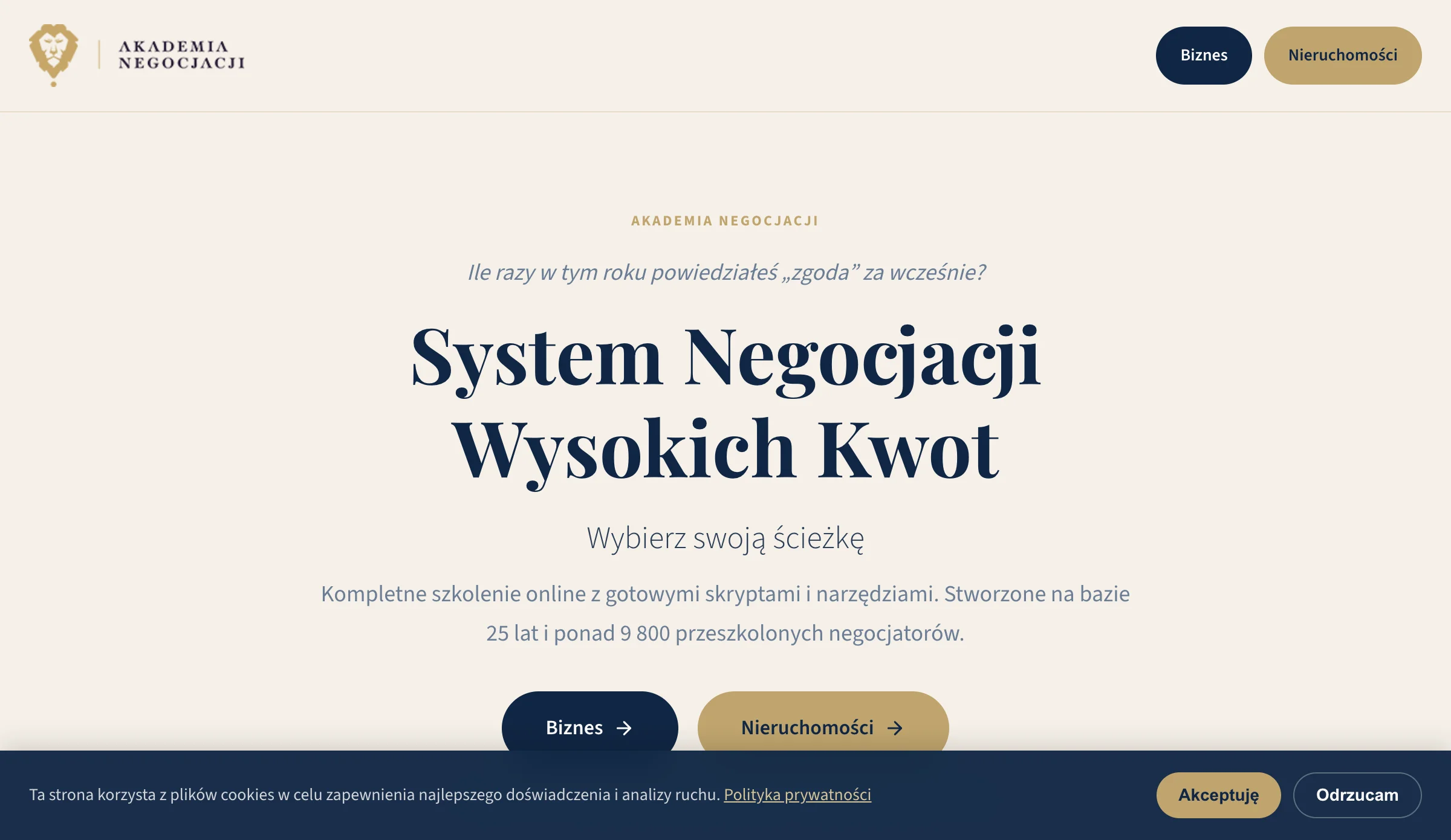 Screenshot strony system.negocjacji.pl