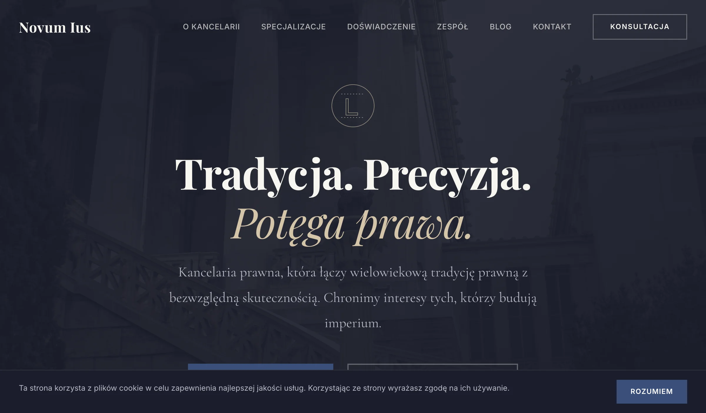 Profesjonalna strona kancelarii prawnej, demo Widoczna Kancelaria